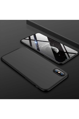 Apple Uyumlu iPhone XS Max 6.5 Kılıf Zore Ays Kapak-Siyah