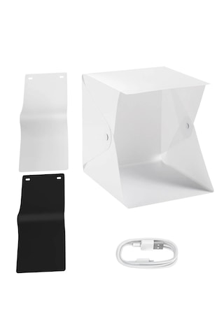 Monozone Mini Fotoğraf Stüdyosu Led Işıklı Çadır Kiti 40 x 40 CM