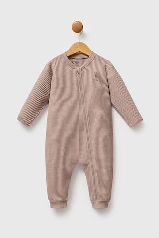 U.S. Polo Assn. Erkek Bebek Kahverengi Tulum Kahverengi