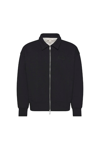 Calvin Klein Ls Waffle-lıned Premıum Shırt Ja Erkek Siyah Fermuarlı Ceket-12579 Siyah