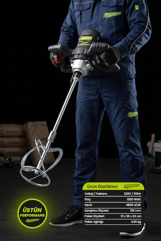 Reschmann R-JL1636 1300W Boya Karıştırıcı Alçı Karıştırıcı