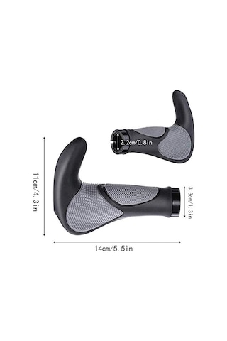 Briviga Bisiklet Elcik Barentli Ergonomik Elcik Uzun 140mm Vidalı Siyah