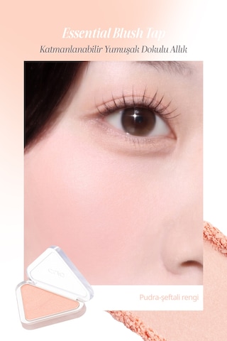 Clio Katmanlanabilir Yumuşak Dokulu Yarı Mat Bitiş Sunan Allık Essential Blush Tap M101 Fluffy Peach