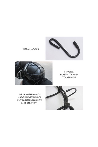 Lemestar Motosiklet Çantası İçin Esnek Yük Filesi - 6 Metal Kancalı, Çok Renk Seçeneği