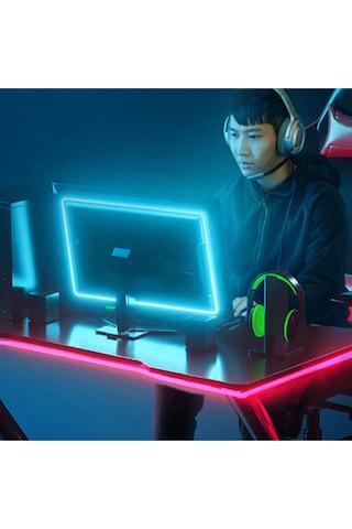 Game Light Rgb 5050 Esnek Oyuncu Pc Led Şerit Işık 5W1 5 M Siyah