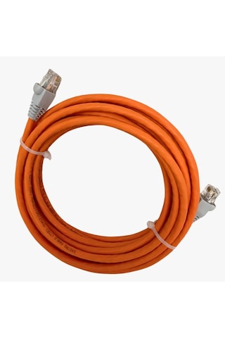 Cat6 Patch Kablo 20 Metre U/utp Lszh %100 Saf Bakır Cu/cu 1 Gigabit - Turuncu