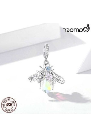 Novahub Bamoer 925 Ayar Gümüş Renkli Arı Charm Bilezik, Dıy Takı Yapımı İçin Kadınlar İçin Mükemmel Hediyelik Takı Gümüş