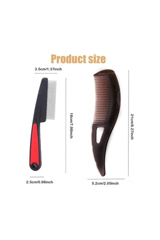 Hombey Stainless Steel Saç Kefesi Seti: İnce Dişli Kuru Kül Alıcı Ve Boşluklu Dişli Baş Derisi Masaj Aleti Siyah Diğer