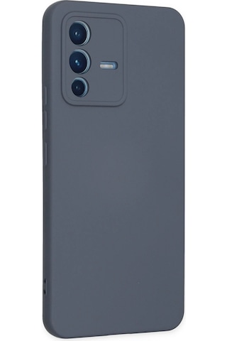 Gld-spt- Newface Vivo V23 5g Kılıf Nano İçi Kadife Silikon - Gri