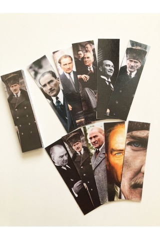 10 Adet Mustafa Kemal Atatürk Kitap Ayracı 40x145 Mm
