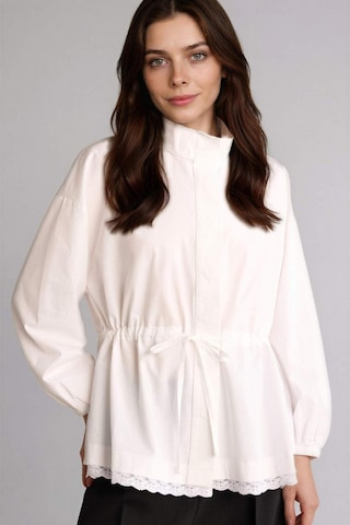 Defacto Regular Fıt Poplin Uzun Kollu Tunik H2401ax26smwt34 Beyaz-wt34