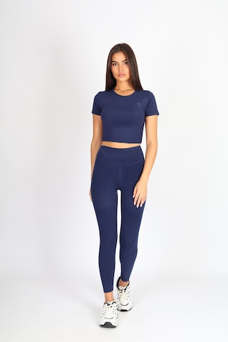 Soft&Basic Kadın 2'li Slım Fit Toparlayıcı Ve Esnek Kumaş Bordo-lacivert Tayt Bordo-lacivert
