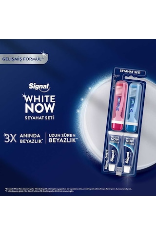 Signal White Now Diş Macunu 14 Ml + Diş Fırçası Seyahat Seti 2li