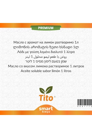 Premium Limon Aroması Yağda Çözünür 1 Litre