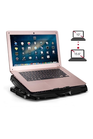 D17 Kırmızı Ledli 4 Fanlı Ayarlanabilir Leptop-notebook Soğutucu