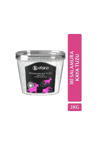 Efsina İri Taneli Kaya Tuzu Rafine Edilmemiş Salamuralık Tuz 2 KG