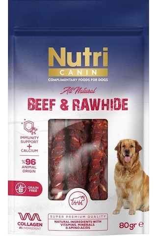 Nutri Canin Sığır Eti Sarılı Kemik Small Yetişkin Köpek Ödülü 80 G Nutri Canin Sığır Eti Sarılı Kemik Small Yetişkin Köpek Ödülü 80 G