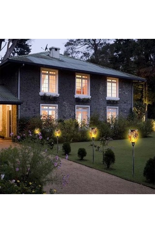 Alev Efektli Solar Bahçe Lambası 51 Cm 1 ADET