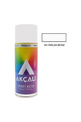 Akçalı Sprey Boya 301 Parlak Beyaz 400 ML