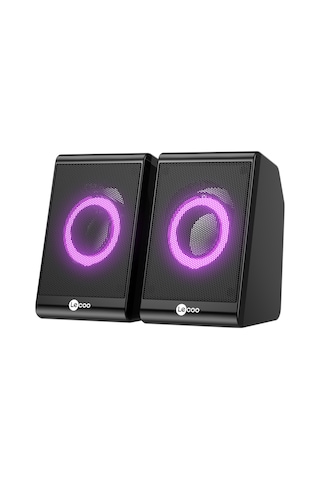 Lecoo DS100 Kablolu 1+1 6w RGB Masaüstü Gaming Bilgisayar Hoparlör PC Speaker
