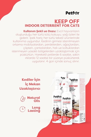 İstenmeyen Bölgelerden Kedi Uzaklaştırıcı Sprey 250 Ml X2 Adet