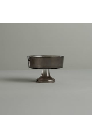 Linens Gleam Cam 21 Cm Ayaklı Kase Füme Füme