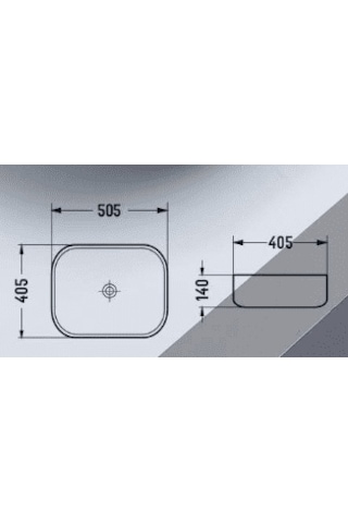 Puroser Palazzo Siyah Tezgah Üstü Çanak Lavabo