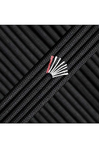 Besthome1 31m Çok Fonksiyonlu 8çk 4mm Örgülü Yardımcı Halat Siyah Siyah