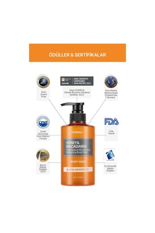 Kundal Honey & Macadamia Pink Grapefruit Pure Body Wash 500 ML