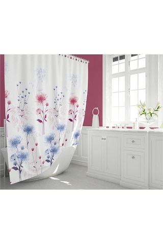 Tropik Banyo Duş Perdesi 8747 Model Çift Kanat 2X110X200Cm Çok Renkli