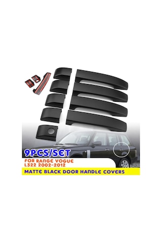 Tenfowee 2002-2012 Land Rover Range Rover L322 Mat Siyah Kapı Kolu Kapağı - Dayanıklı Ve Pratik Montaj 2 M