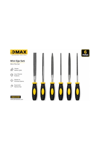 Dmax Mini Eğe Seti 6 Parça Hassas Metal Ve Ahşap İşleme Eğe Takımı
