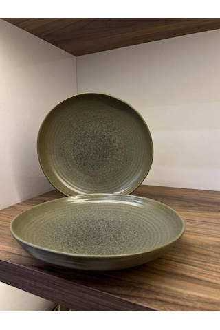 2'li Adelfa Ripple Deep Plate 26 Cm 1000 Cc Ana Yemek / Şef Sunum / Sulu Yemek / Bowl Servis Tabağı Çok renkli
