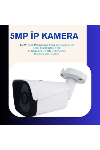 5mp Ip Bullet Kamera Metal Kasa