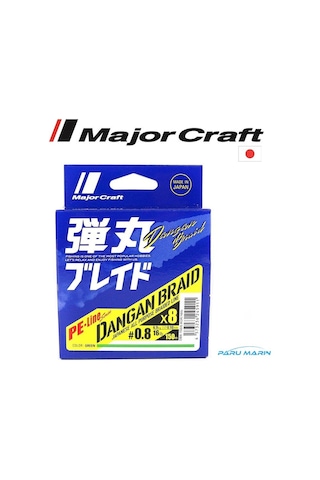 Major Craft Dangan Spin İp DB8 PE 0.8/0.10mm/6.9kg/150mt. Green