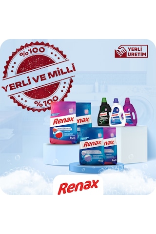 Renax Matik Beyaz ve Renkliler için Toz Çamaşır Deterjanı 64 Yıkama 8 KG