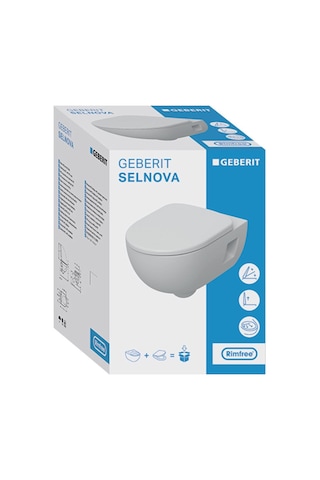 Geberit Selnova Premium Rimfree Asma Klozet Ve Kapak Seti