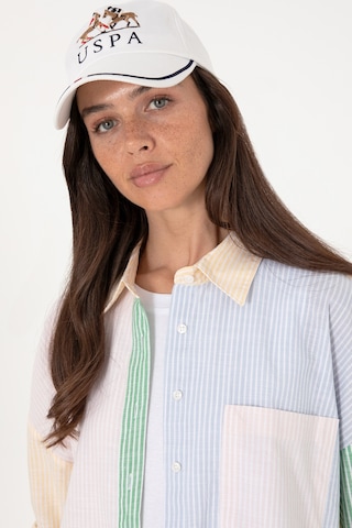 U.S. Polo Assn. Kadın Açık Pembe Çizgili Uzun Kollu Tunik Gömlek 50305371-VR078