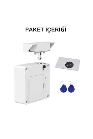 Elektronik Akıllı Anahtarsız Çekmece -dolap Kilidi Gizli Çekmece Kilidi Ve Manyetik Güvenlik Çözümü Beyaz