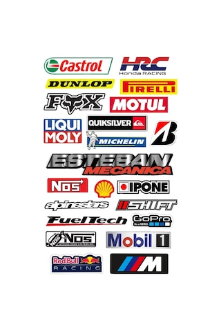 Otomobil Motosiklet Sticker Seti 1 Adet