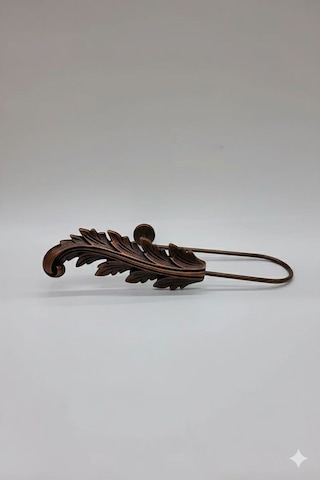 Fon Perde Toplayıcı Yaprak Renso 2 Adet 1sağ-1sol Eskiltmeli Bronz