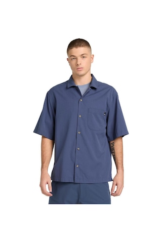 B0a44b5eyp1-r Timberland Ss Seersucker Resort Shirt Erkek Gömlek Mavi B0a44b5eyp1-r