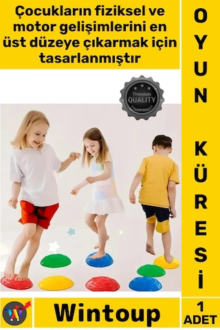 Oyun Anaokulu Eğitici Spor Oyun Gelişim Çocuk Yarım Küre Denge Koordinasyon Adası 6'lı Set
