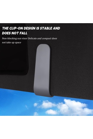 Siyah Araba Güneş Gözlüğü Tutucu, 2 Parça Araç Güneşliği Gözlük Tutucu Klipsi, Araç İçi Gözlük Bileti Kart Düzenleyici Askı Klipsi Aksesuarları