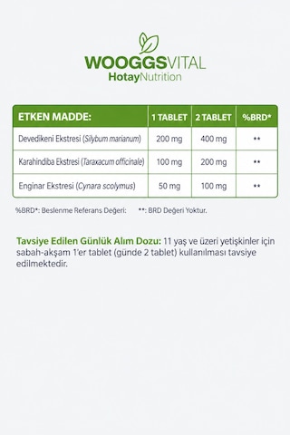 Devedikeni, Karahindiba Ve Enginar Ekstresi 120 Tb