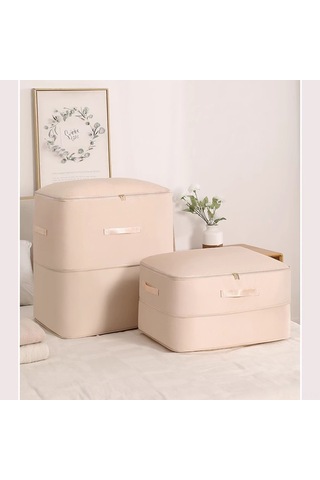 Xindoker Giyim Ve Yorgan Saklama Çantası - Su Geçirmez Nem Engeli - Dayanıklı Materyal - Geniş Tutamaklı - Çift Yönlü Pervane - Mavi 54x42x60 Cm Mavi