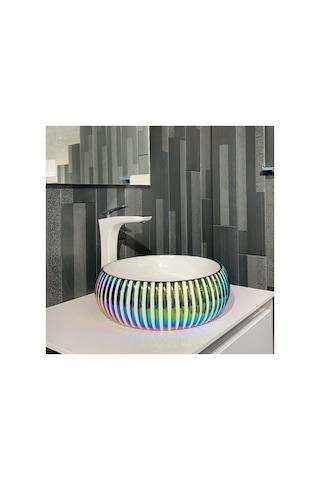 E-4161m Tezgah Üstü Porselen Lavabo Beyaz