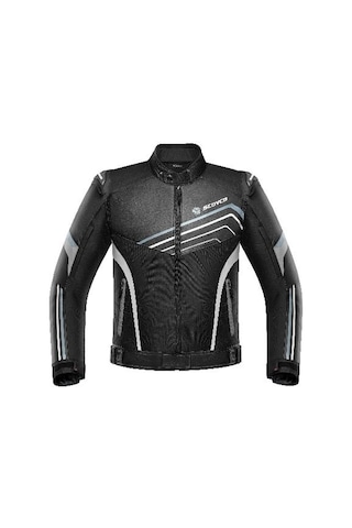 Motoanl Motosiklet Montu Full Korumalı 4 Mevsim Maxdura Kumaş Ve Pu Deri Motor Mont Black Edt