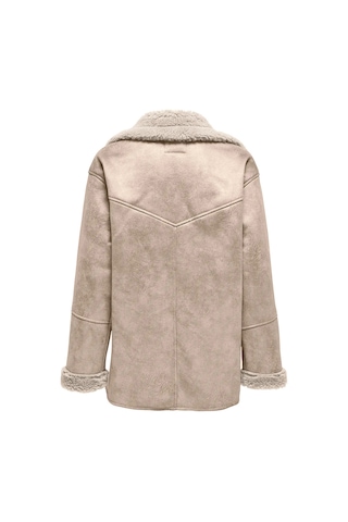 Only Kadın Yakası Ve İçi Kürklü Süet Mont 15322037 Taş Taş