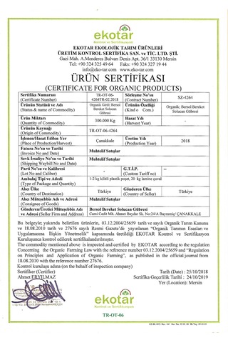 Bersol ® %100 Organik Solucan Gübresi 20 KG